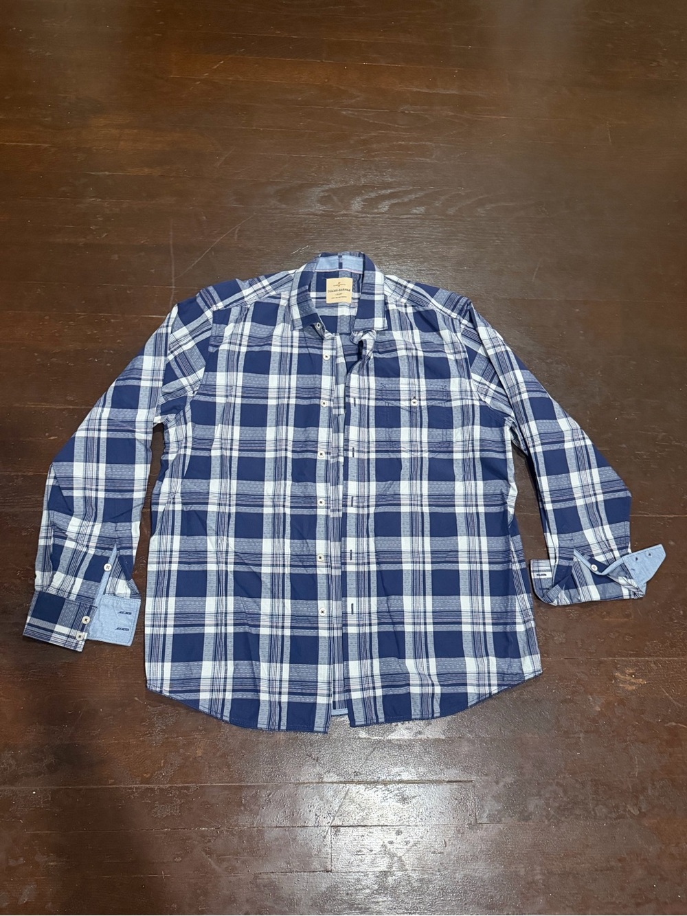 Men's Tommy Bahama Blue Plaid Button-Up Shirt